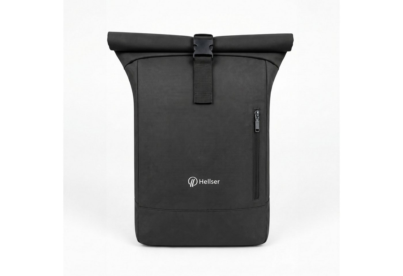 HELLSER Rucksack Rolltop Rucksack – Cityrucksack mit Laptopfach 15,6" Zoll & Koffergurt, 40x29x12 cm – wasserabweisend, geeignet als Handgepäck