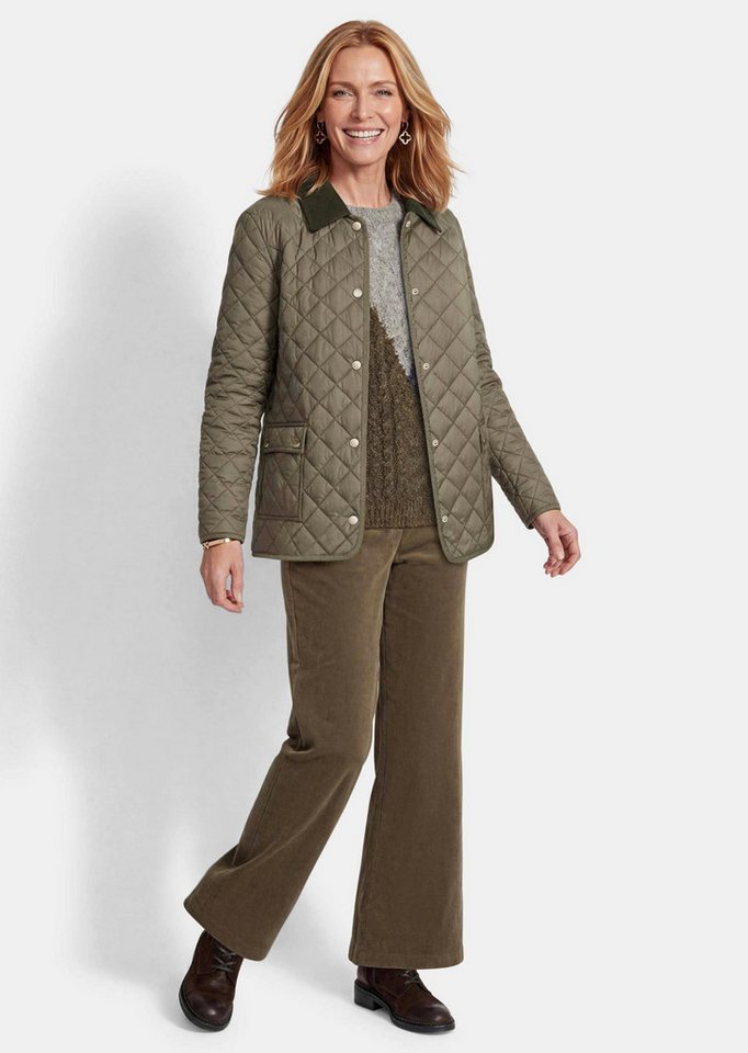 GOLDNER Outdoorjacke Steppjacke mit Hemdkragen Leicht wattierte Übergangsjacke mit Rautenmuster und Druckknöpfen Bild 3