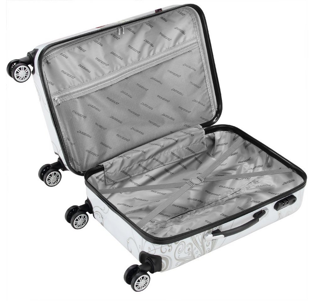 Deuba Hartschalen-Trolley, 4 Rollen Rollen, mit Schloss Doppelrolle Hartschale Teleskopgriff Trolley Reisekoffer M Bild 4