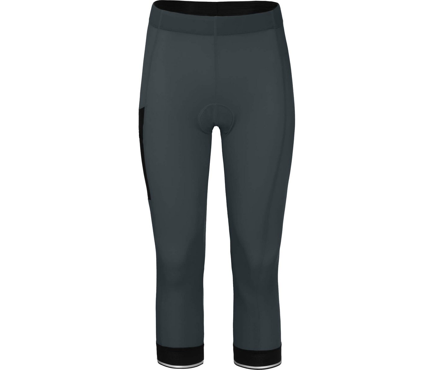 Fahrradhose SUNDRA COMFORT Capri (mit Sitzpolster) Damen 3/4 Radhose, bielastisch, tight, Normalgrößen, dunkel grau Bild 5