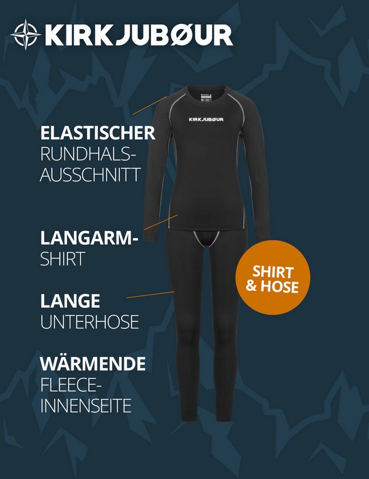 KIRKJUBOUR Thermounterhemd Hafjall (2-teilliges Thermounterwäsche Set) entwickelt, um auch an den kältesten Tagen warmzuhalten Bild 5