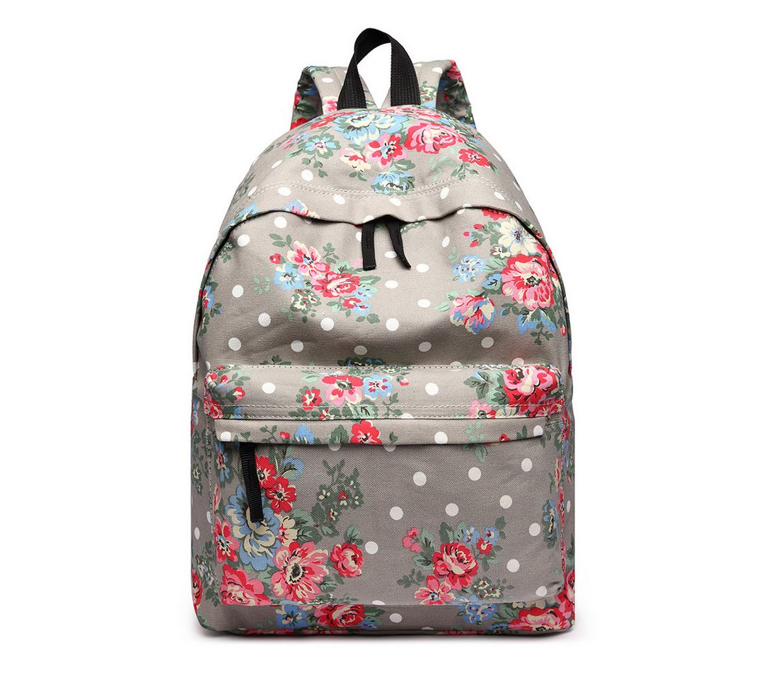 KONO Schulrucksack Schultasche Mädchen Teenager Damen Vintage Canvas Rucksack