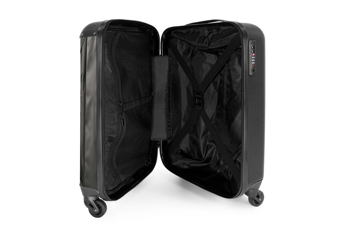 NoBoringSuitcases.com© Hartschalen-Trolley Oktopus in Bewegung 55x35x20cm, 4 Rollen, Reisetasche mit Rollen, Koffer Handgepäck Flugzeug Bild 2