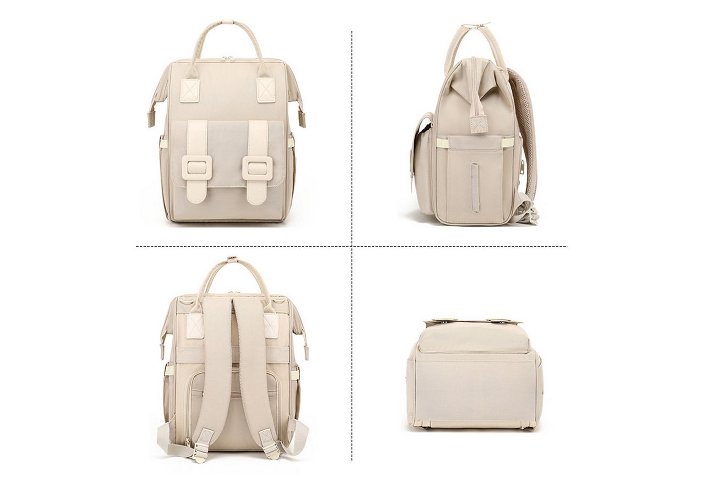 HAUSS SPOLE Wickelrucksack Baby Wickelrucksack Wickeltasche Rucksack mit Windelunterlage (Windeln Babyflasche Milchfläsche Rucksack Tasche mit USB-Anschluss, Babytasche, Wickelrucksack, Multifunktional), mit Kinderwagen-Haken Bild 3