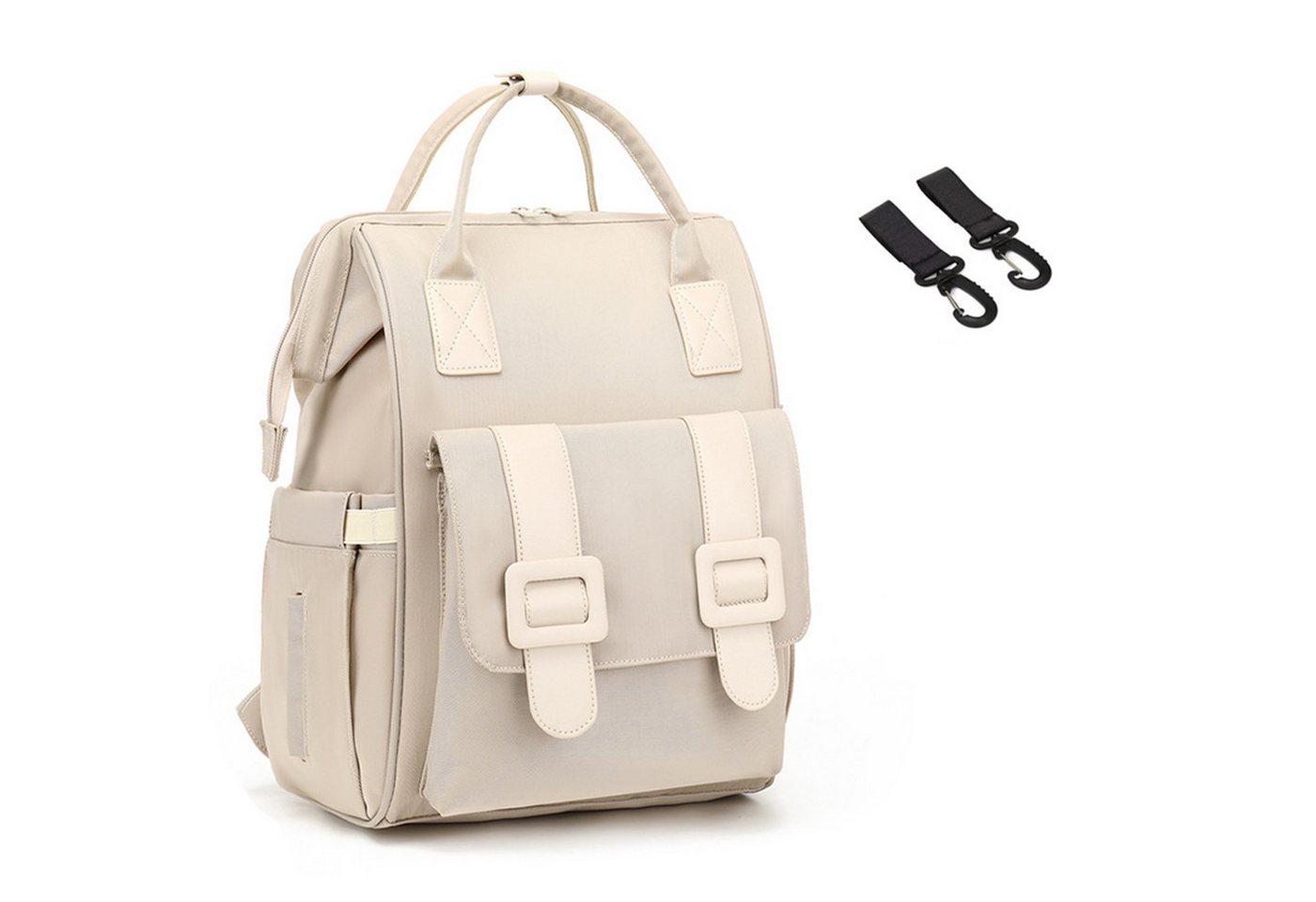 HAUSS SPOLE Wickelrucksack Baby Wickelrucksack Wickeltasche Rucksack mit Windelunterlage (Windeln Babyflasche Milchfläsche Rucksack Tasche mit USB-Anschluss, Babytasche, Wickelrucksack, Multifunktional), mit Kinderwagen-Haken Bild 5