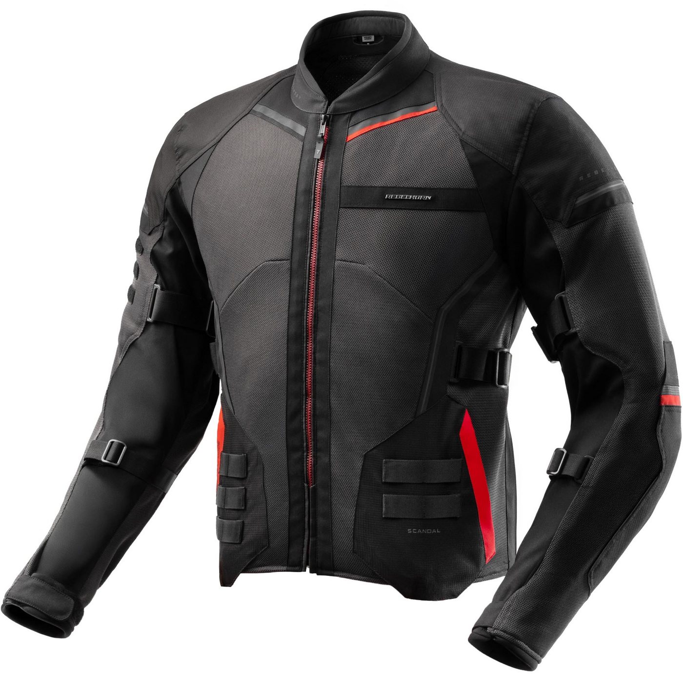 Rebelhorn Motorradjacke Scandal 3 Motorrad Textiljacke Verbindungsreißverschluss,Ellenbogenprotektoren enthalten,perfori