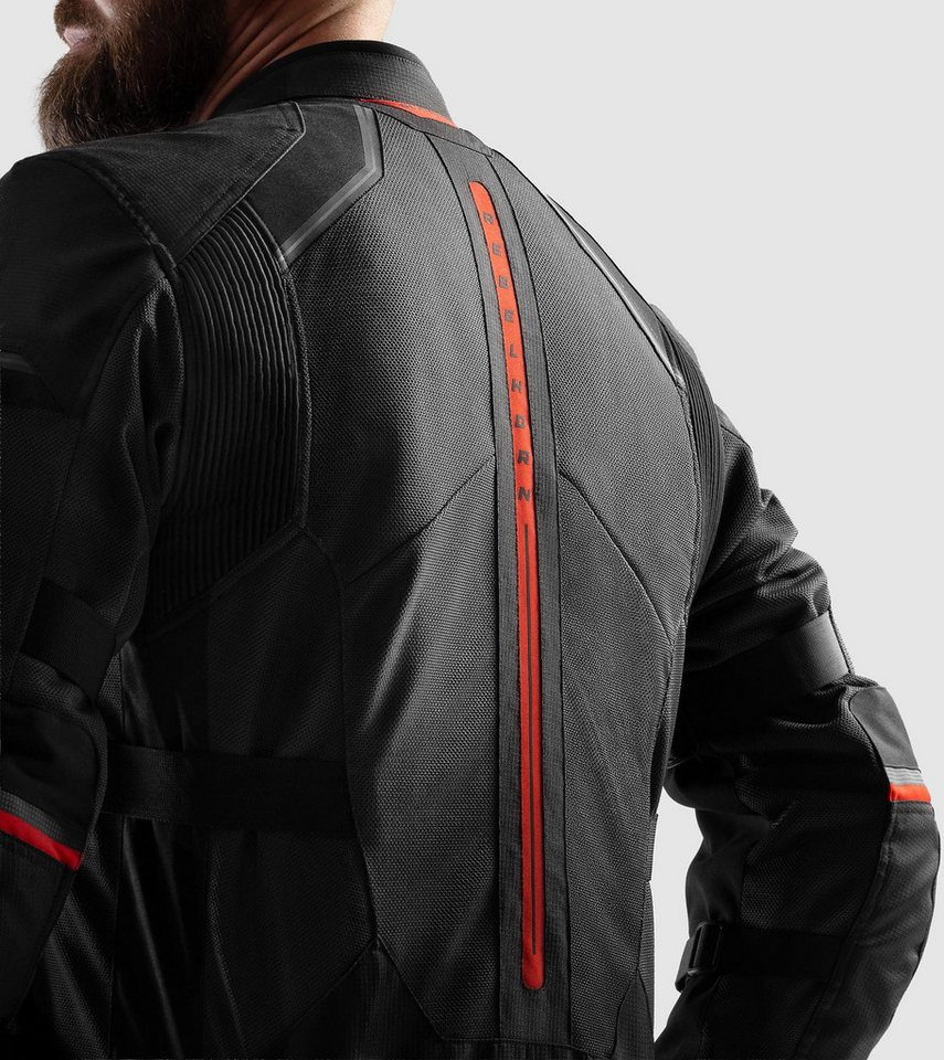 Rebelhorn Motorradjacke Scandal 3 Motorrad Textiljacke Verbindungsreißverschluss,Ellenbogenprotektoren enthalten,perfori Bild 3