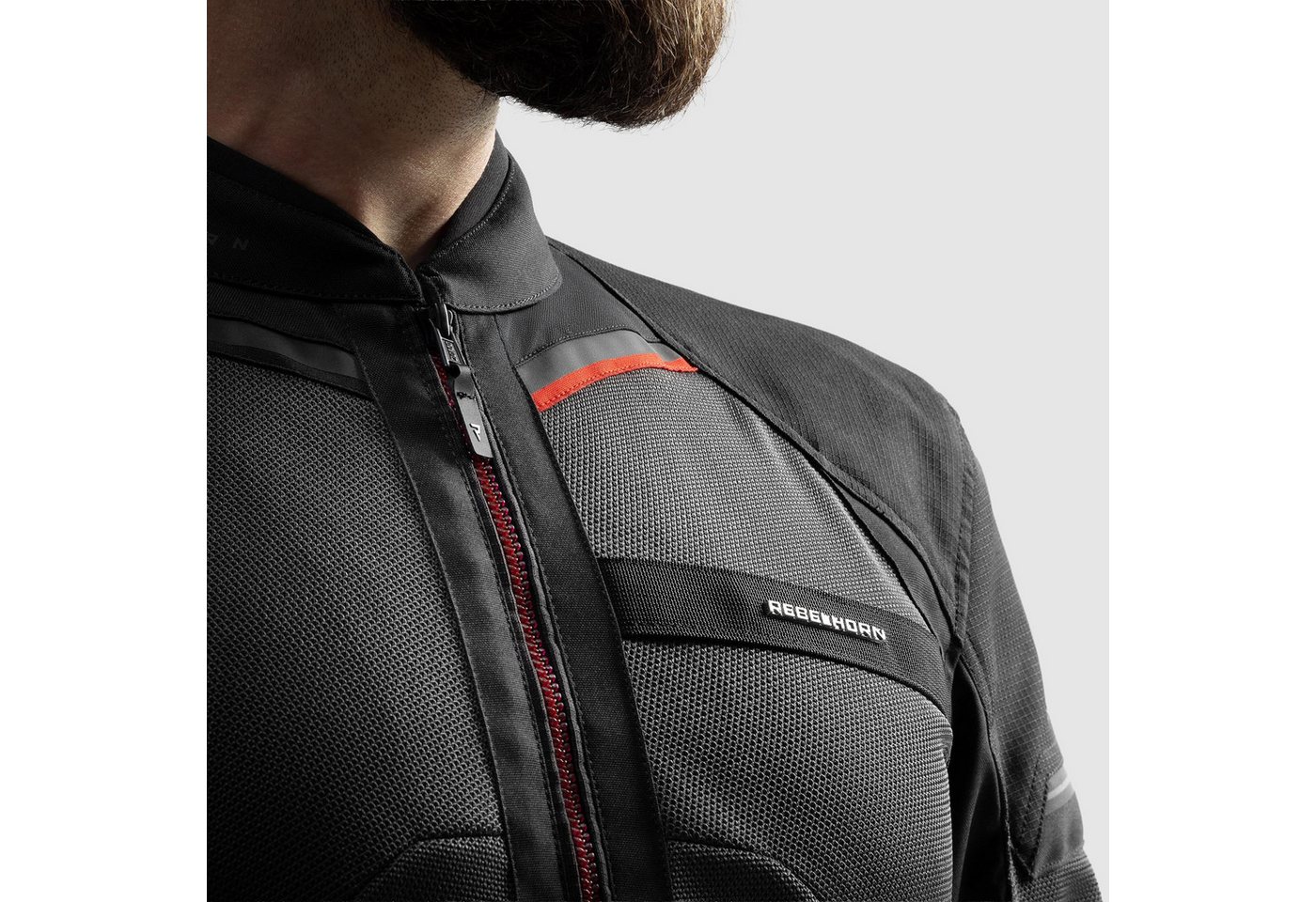Rebelhorn Motorradjacke Scandal 3 Motorrad Textiljacke Verbindungsreißverschluss,Ellenbogenprotektoren enthalten,perfori Bild 5