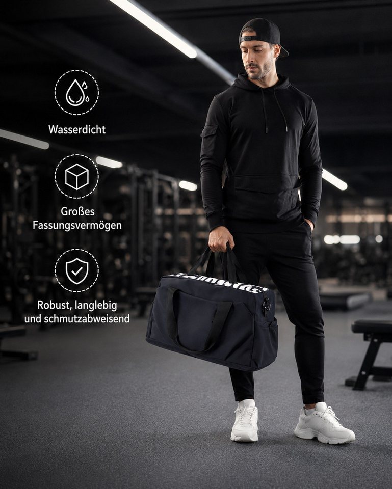 ibettertec Sporttasche & Reisetasche für Damen und Herren klein I Trainingstasche (mit Schuhfach und Nassfach I, ideal als Reisetasche Handgepäck, Gym Bag), Fitness Tasche, Trainings Tasche, Sport Bag Bild 2