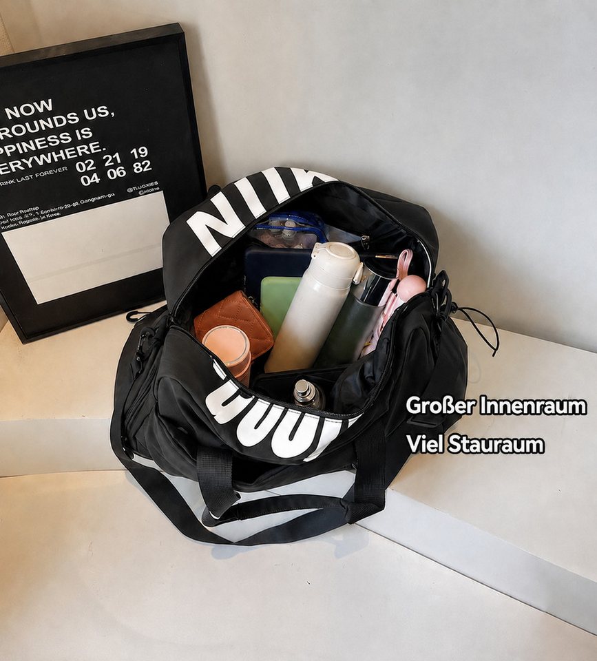 ibettertec Sporttasche & Reisetasche für Damen und Herren klein I Trainingstasche (mit Schuhfach und Nassfach I, ideal als Reisetasche Handgepäck, Gym Bag), Fitness Tasche, Trainings Tasche, Sport Bag Bild 4