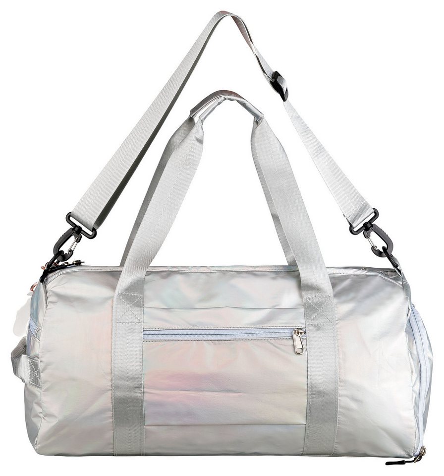 tanzmuster Sporttasche Ballett Tasche silber, mit Ballettschuhe Aufdruck Bild 4