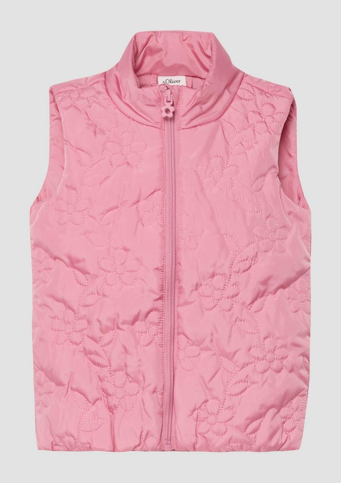 s.Oliver Outdoorjacke Outdoor-Weste Leicht wattierte Weste mit Stehkragen und Blumenmuster Bild 3