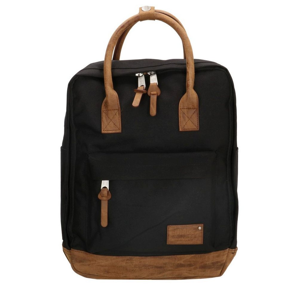 Enrico Benetti Freizeitrucksack Cityrucksack leicht für Damen und Herren (klein, mit Laptopfach), mit Lederimitat Applikationen, in tollen Farben Bild 4