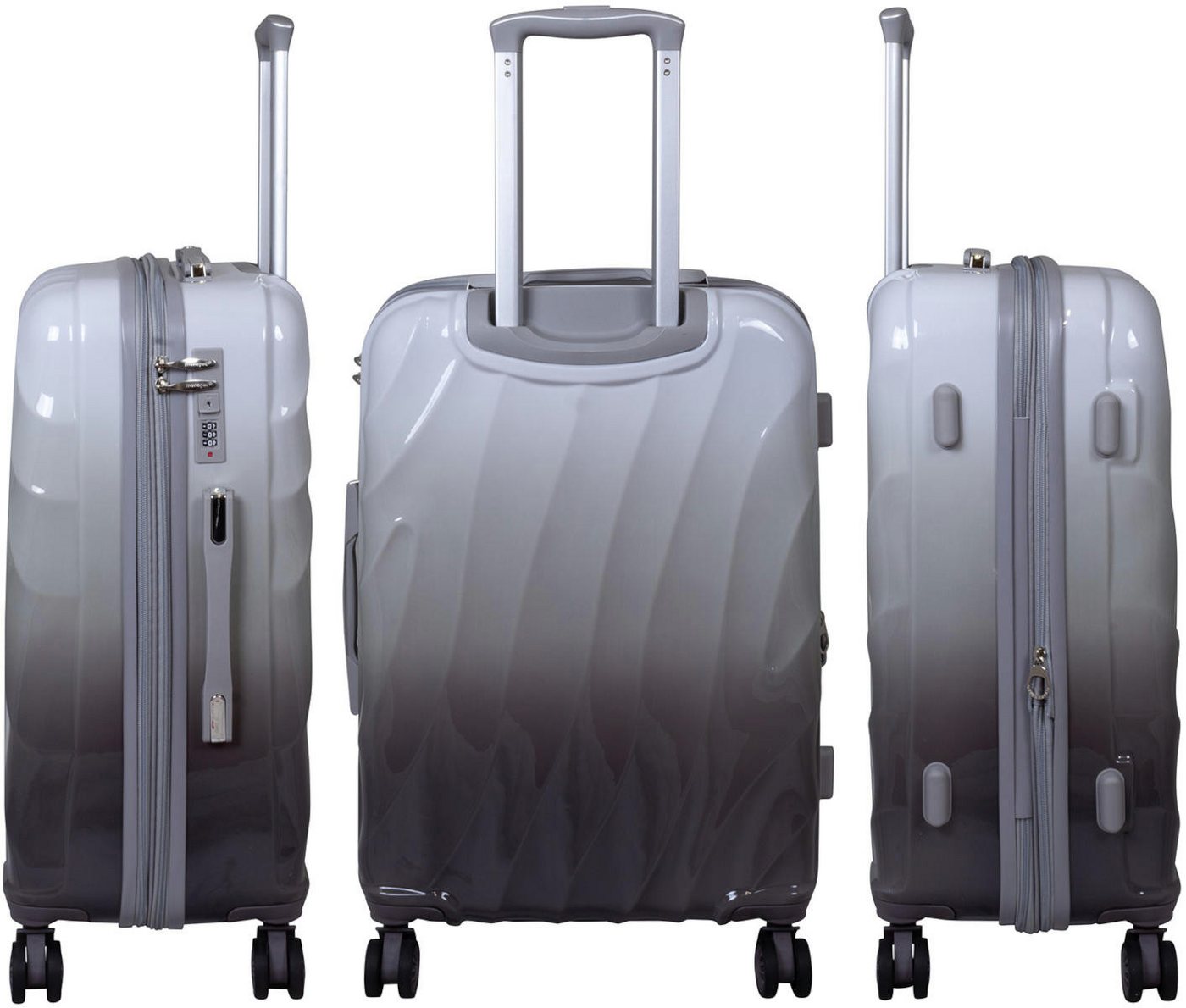 Warenhandel König Hartschalen-Trolley Sossmar, 4 Rollen, Volumenerweiterung für Gr. L und XL, Ombré-Farbverlauf