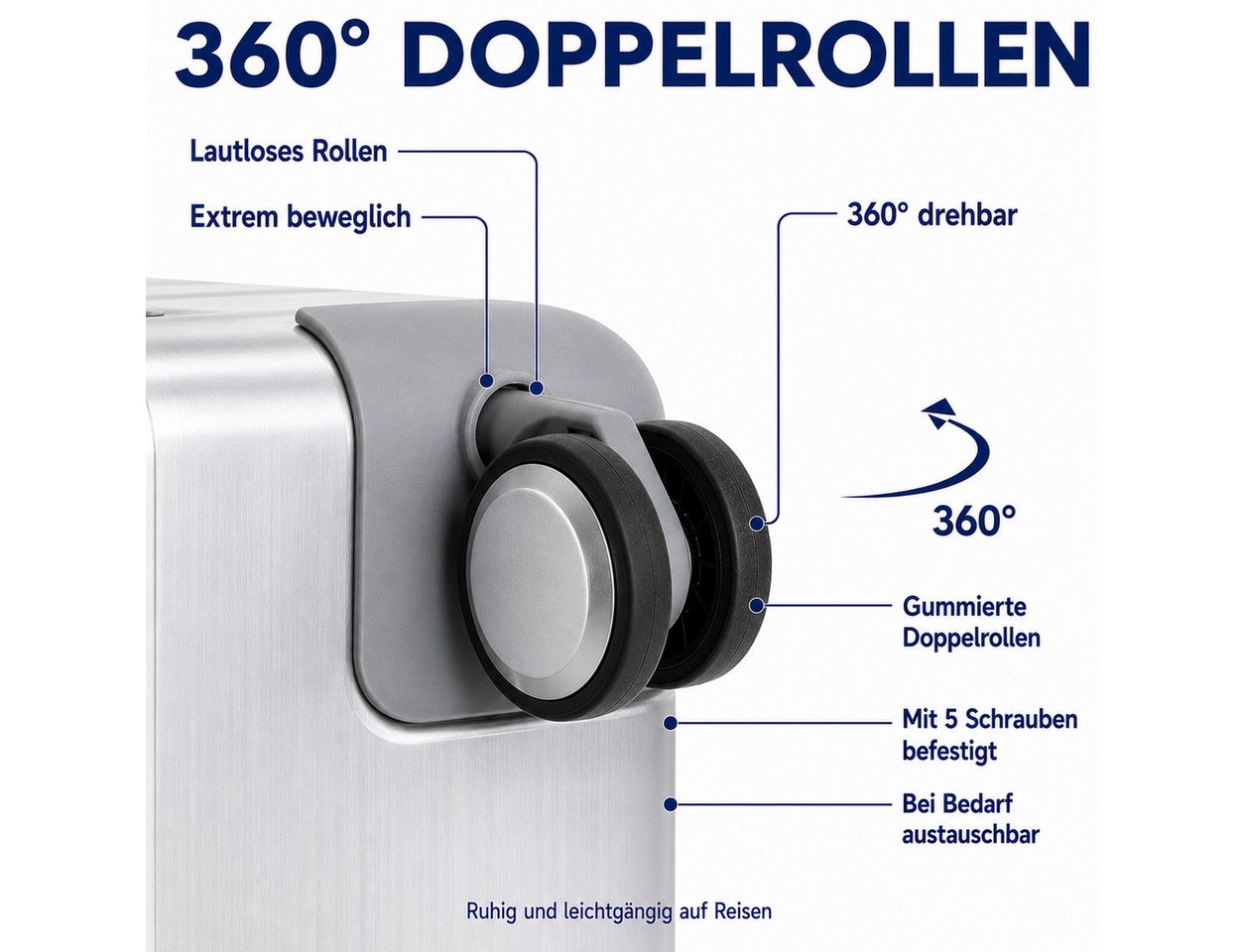 Travelhouse Koffer 100% Aluminium OSLO M - verschiedene Farben, 4 Rollen, aus Aluminium, mit voll gefüttertem Innenraum, mit Kantenschutz Bild 2