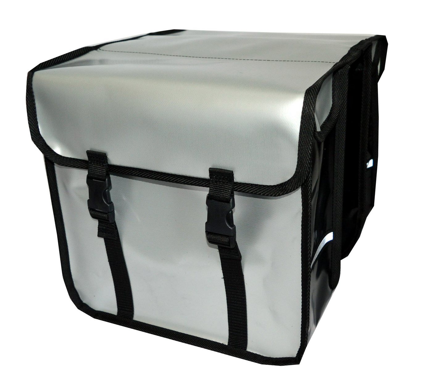 Aves-24 Fahrradtasche FAHRRADTASCHE Gepäckträgretache 26" 28" Doppel Tasche 28L PVC, PVC_Silber