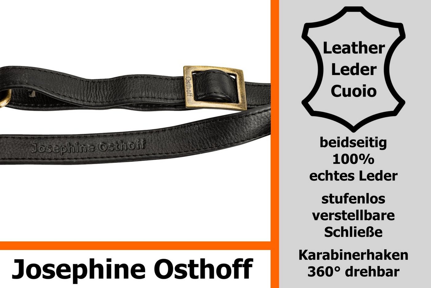 Josephine Osthoff Schulterriemen Schulterriemen 2 cm schwarz/altgold Bild 3