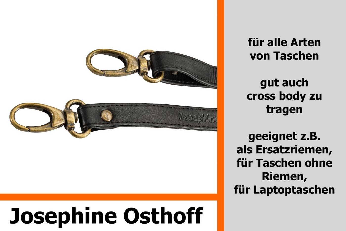 Josephine Osthoff Schulterriemen Schulterriemen 2 cm schwarz/altgold Bild 5
