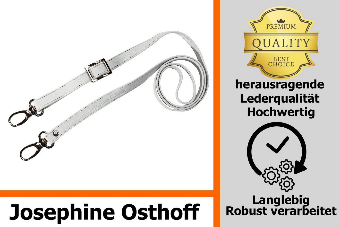 Josephine Osthoff Schulterriemen Schulterriemen 2 cm weiß/silber