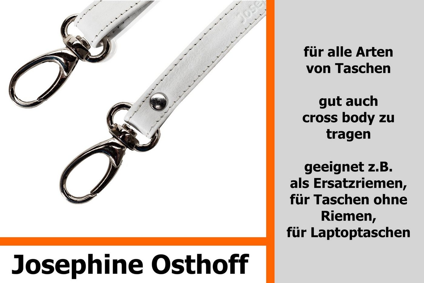 Josephine Osthoff Schulterriemen Schulterriemen 2 cm weiß/silber Bild 2
