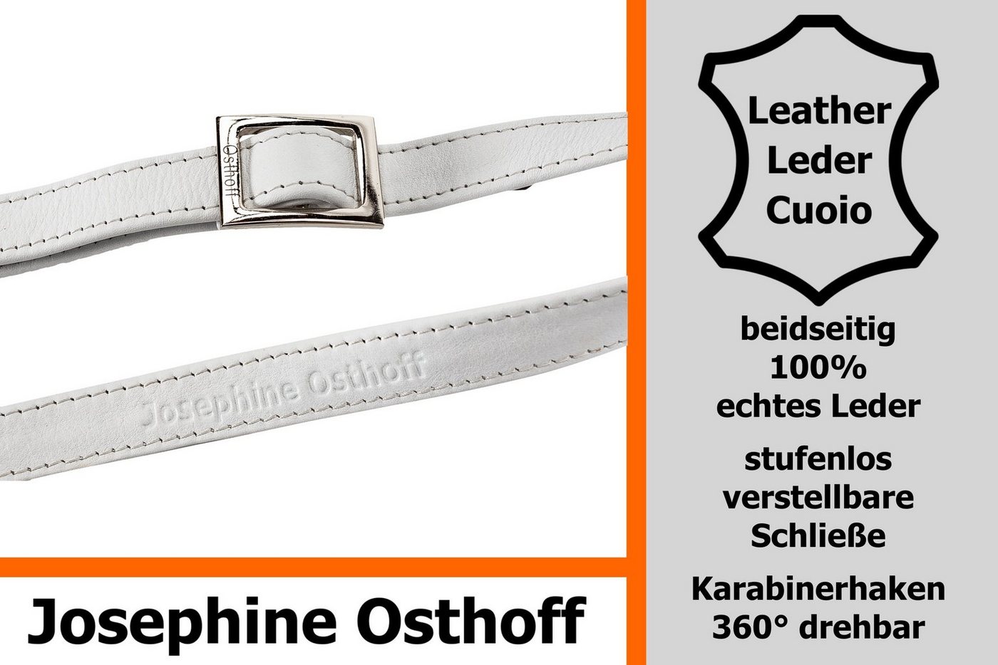 Josephine Osthoff Schulterriemen Schulterriemen 2 cm weiß/silber Bild 4