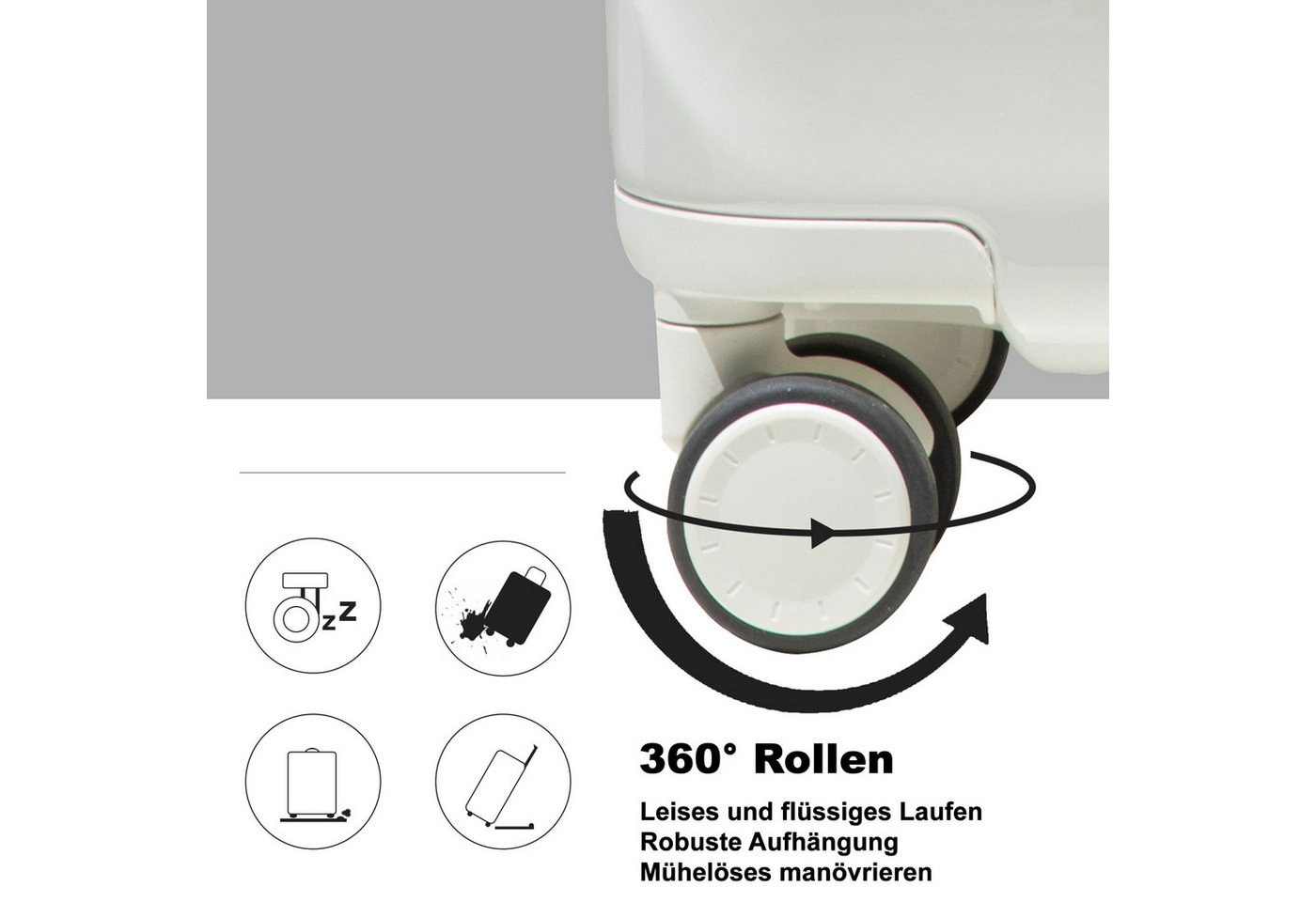 Travelhouse Hartschalen-Trolley capri, 4 Rollen, PC Hartschale, USB + USB C Anschluss, Rollenbremse Bild 3