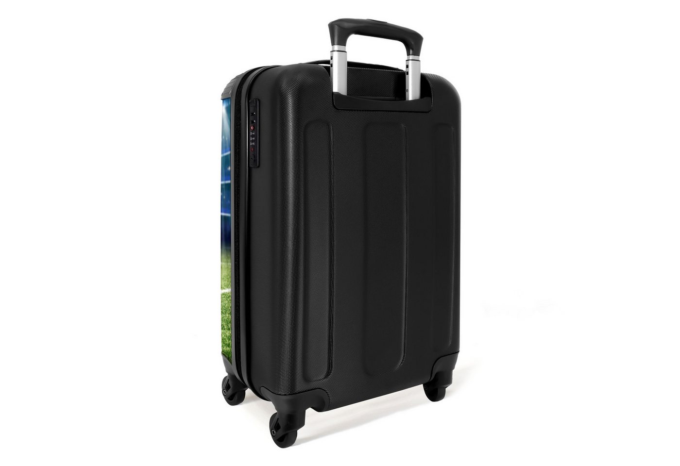 NoBoringSuitcases.com© Kinderkoffer Schwarzer und weißer Fußball in einem Stadion 55x35x20cm, Handgepäck Koffer, Hartschalenkoffer Kinder, Reisekoffer Jungen Bild 5