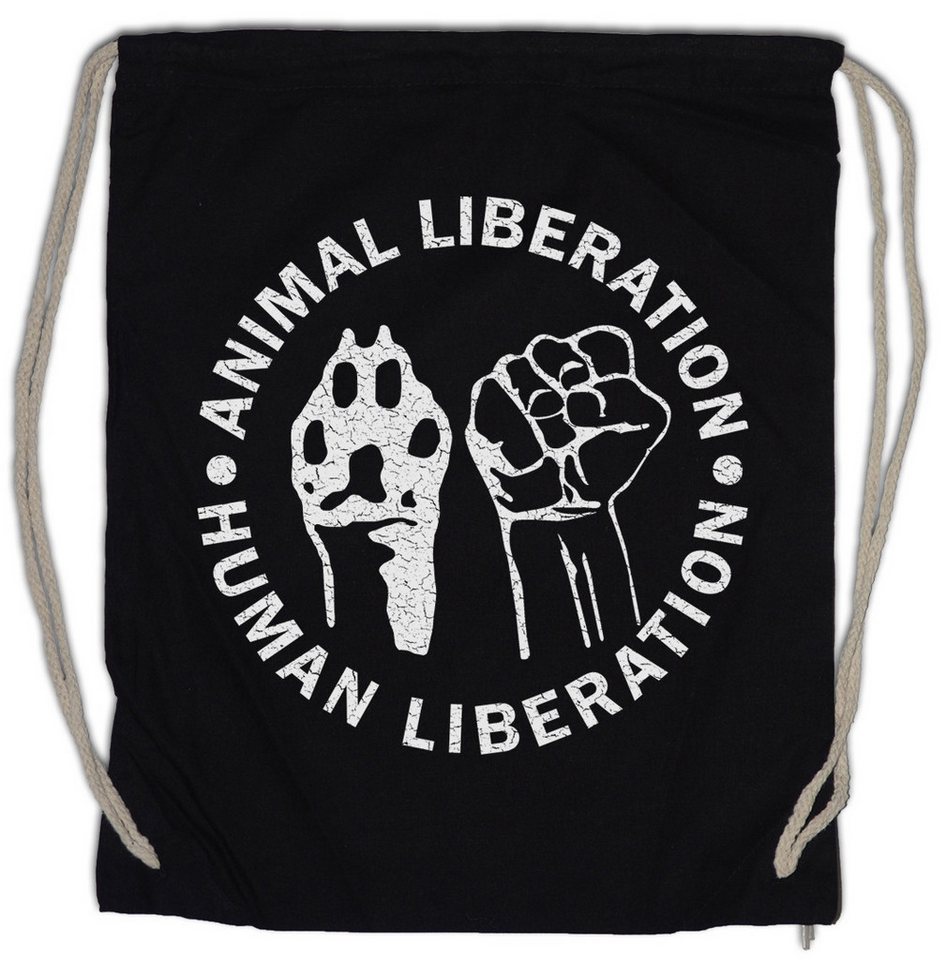 Urban Backwoods Turnbeutel Animal Liberation Turnbeutel Vegan Vegetarier Veganer Speziesismus (1-tlg), Tierschutz Animal Welfare Veganismus Bild 2