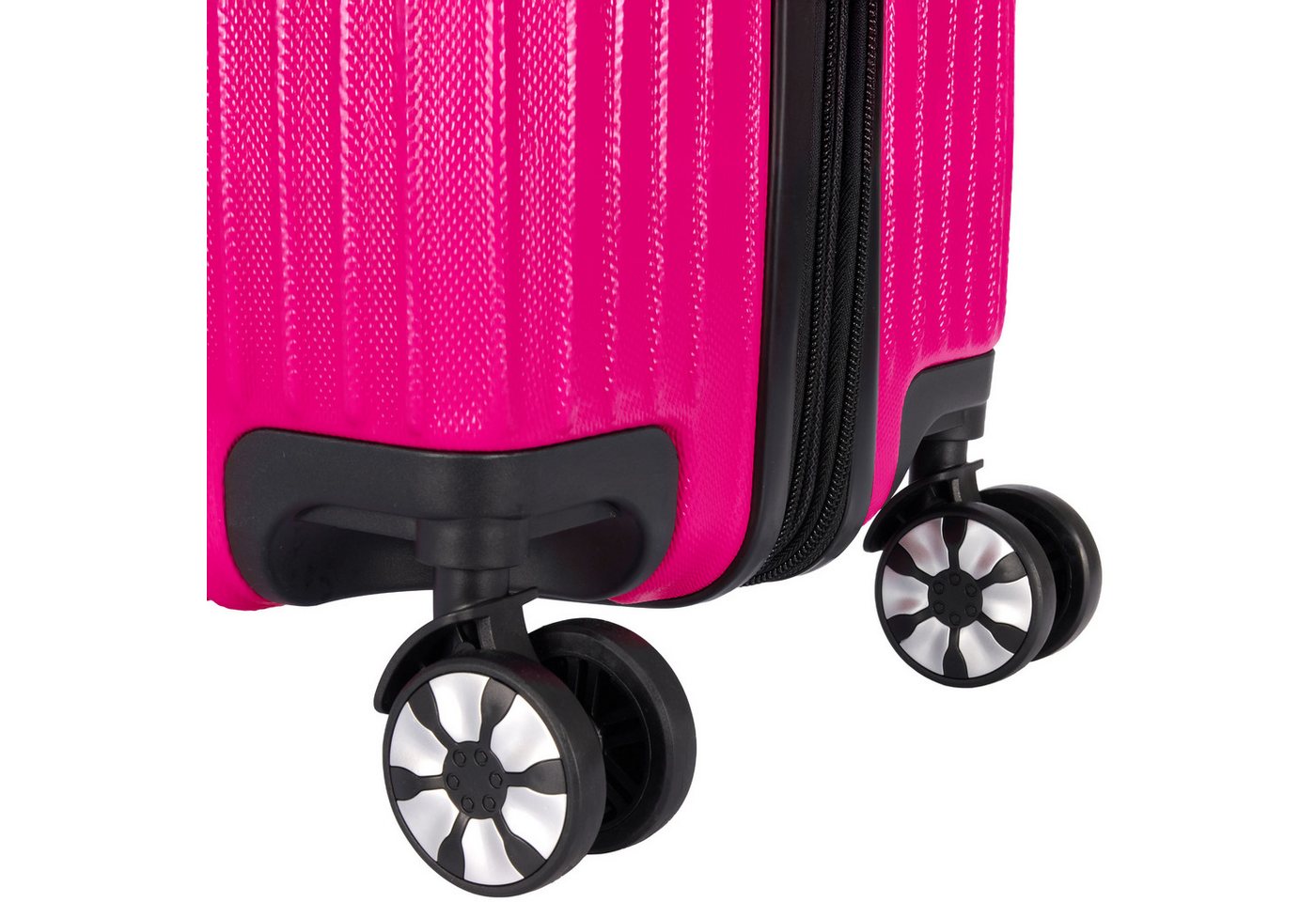 BRUBAKER Koffer London - Hartschalen Rollkoffer mit Zahlenschloss, 4 Rollen, ABS Reisekoffer 43 x 66,5 x 26 cm - Hartschalenkoffer Trolley, Größe L