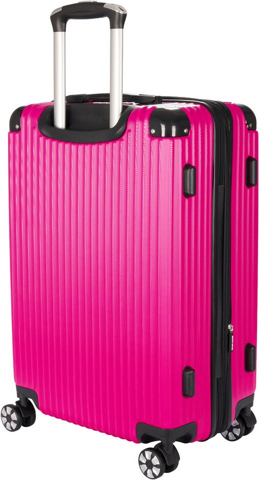 BRUBAKER Koffer London - Hartschalen Rollkoffer mit Zahlenschloss, 4 Rollen, ABS Reisekoffer 43 x 66,5 x 26 cm - Hartschalenkoffer Trolley, Größe L Bild 2