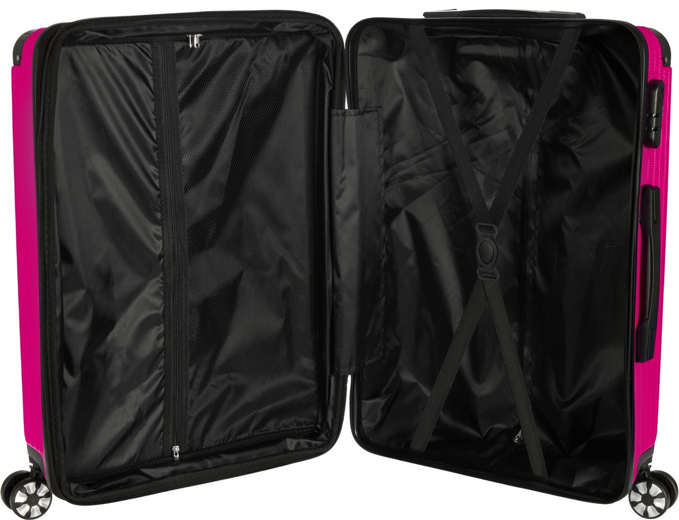 BRUBAKER Koffer London - Hartschalen Rollkoffer mit Zahlenschloss, 4 Rollen, ABS Reisekoffer 43 x 66,5 x 26 cm - Hartschalenkoffer Trolley, Größe L Bild 3