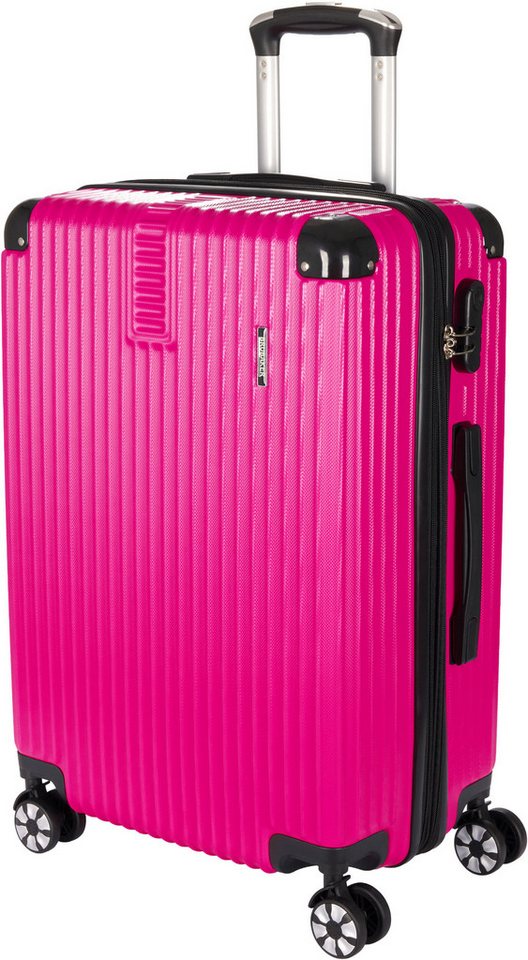 BRUBAKER Koffer London - Hartschalen Rollkoffer mit Zahlenschloss, 4 Rollen, ABS Reisekoffer 43 x 66,5 x 26 cm - Hartschalenkoffer Trolley, Größe L Bild 4