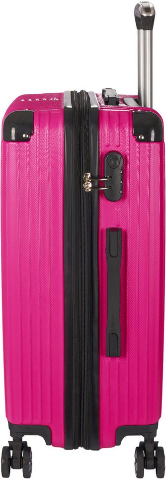BRUBAKER Koffer London - Hartschalen Rollkoffer mit Zahlenschloss, 4 Rollen, ABS Reisekoffer 43 x 66,5 x 26 cm - Hartschalenkoffer Trolley, Größe L Bild 5