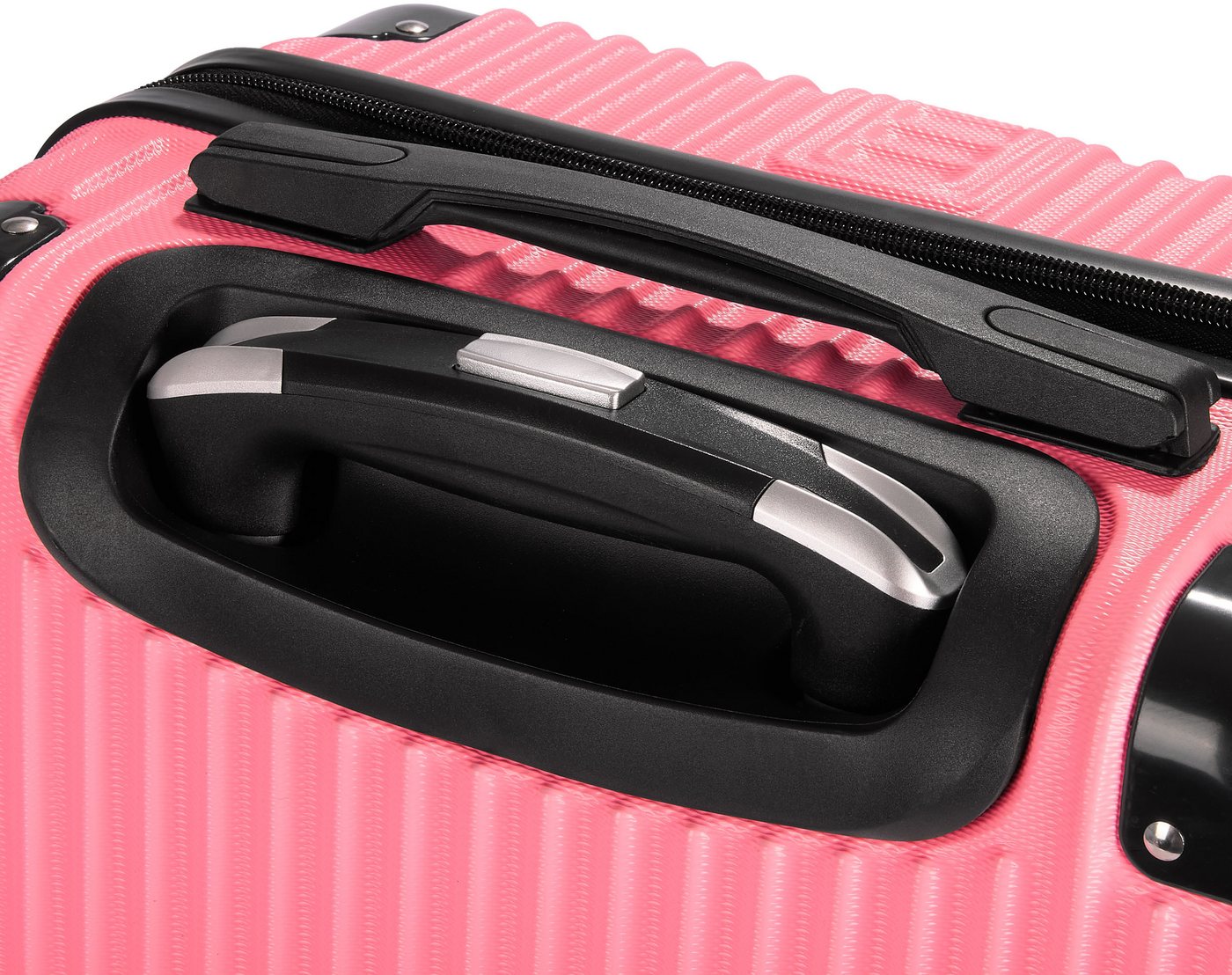 BRUBAKER Handgepäckkoffer London - Handgepäck Koffer Reisekoffer mit Zahlenschloss, 4 Rollen, 37 x 56 x 22 cm - ABS Trolley - Hartschalen Rollkoffer, Größe M