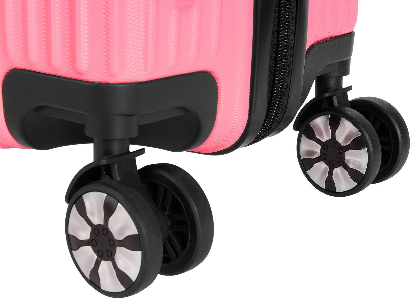 BRUBAKER Handgepäckkoffer London - Handgepäck Koffer Reisekoffer mit Zahlenschloss, 4 Rollen, 37 x 56 x 22 cm - ABS Trolley - Hartschalen Rollkoffer, Größe M Bild 3