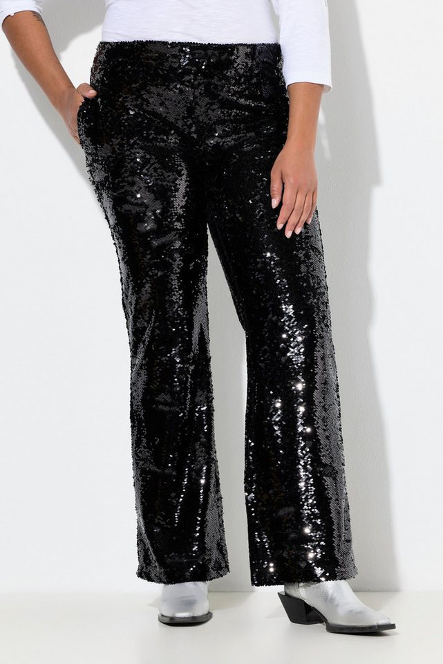 Angel of Style Funktionshose Hose flared Legs Pailletten Schlag