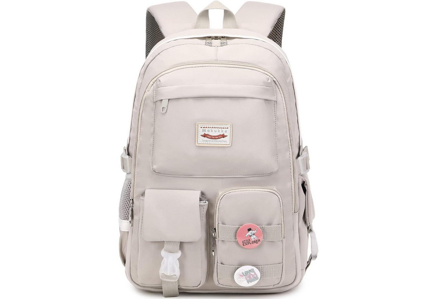 LuxusKollektion Schulrucksack Rucksack Damen Schulrucksack Mädchen Teenager Cute Anime Bookbag Grau