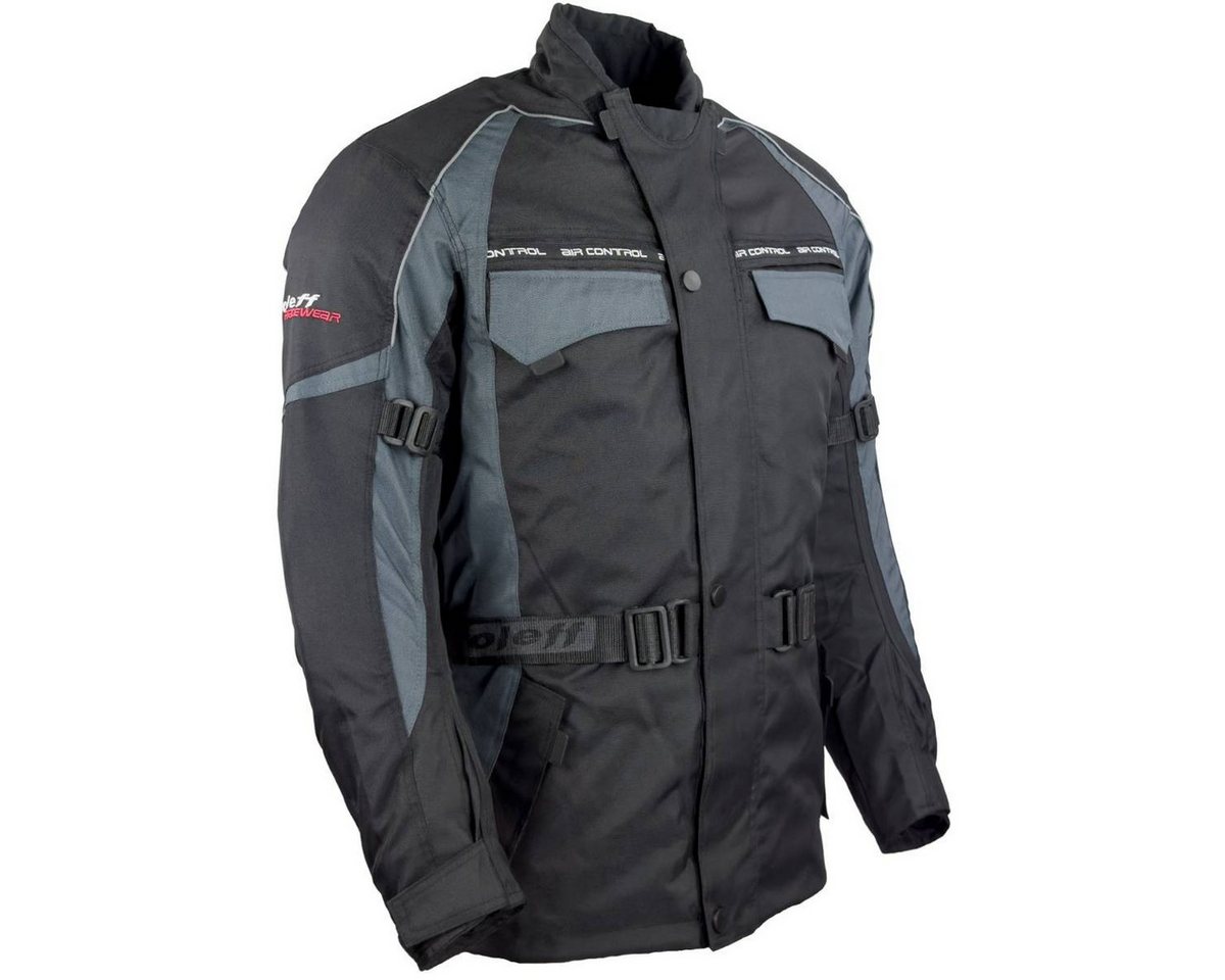 roleff Motorradjacke RO701 – Wetterfeste Textiljacke mit Protektoren, atmungsaktiv auch in großen Größen, in verschiedenen Farben erhältlich