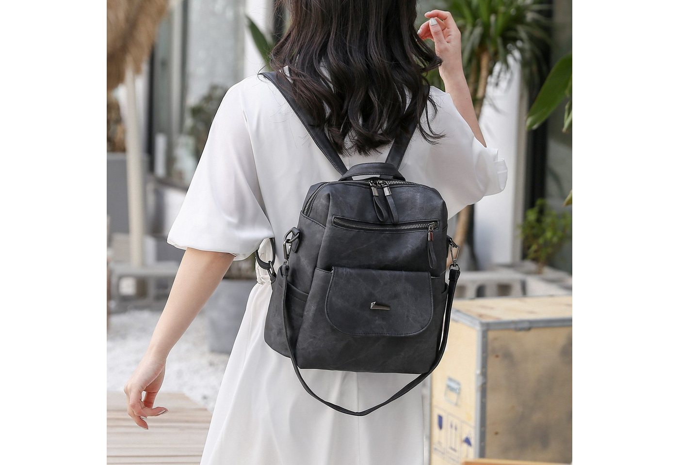 feinlux Rucksack Laptoprucksack Schulrucksack Lederrucksack Reiserucksack (Packung, Vintage, Schultertasche, Notebook Laptop Tasche, Schule Rucksack), für Herren Damen Jungen Teenager Freizeit Arbeit Business Reisen