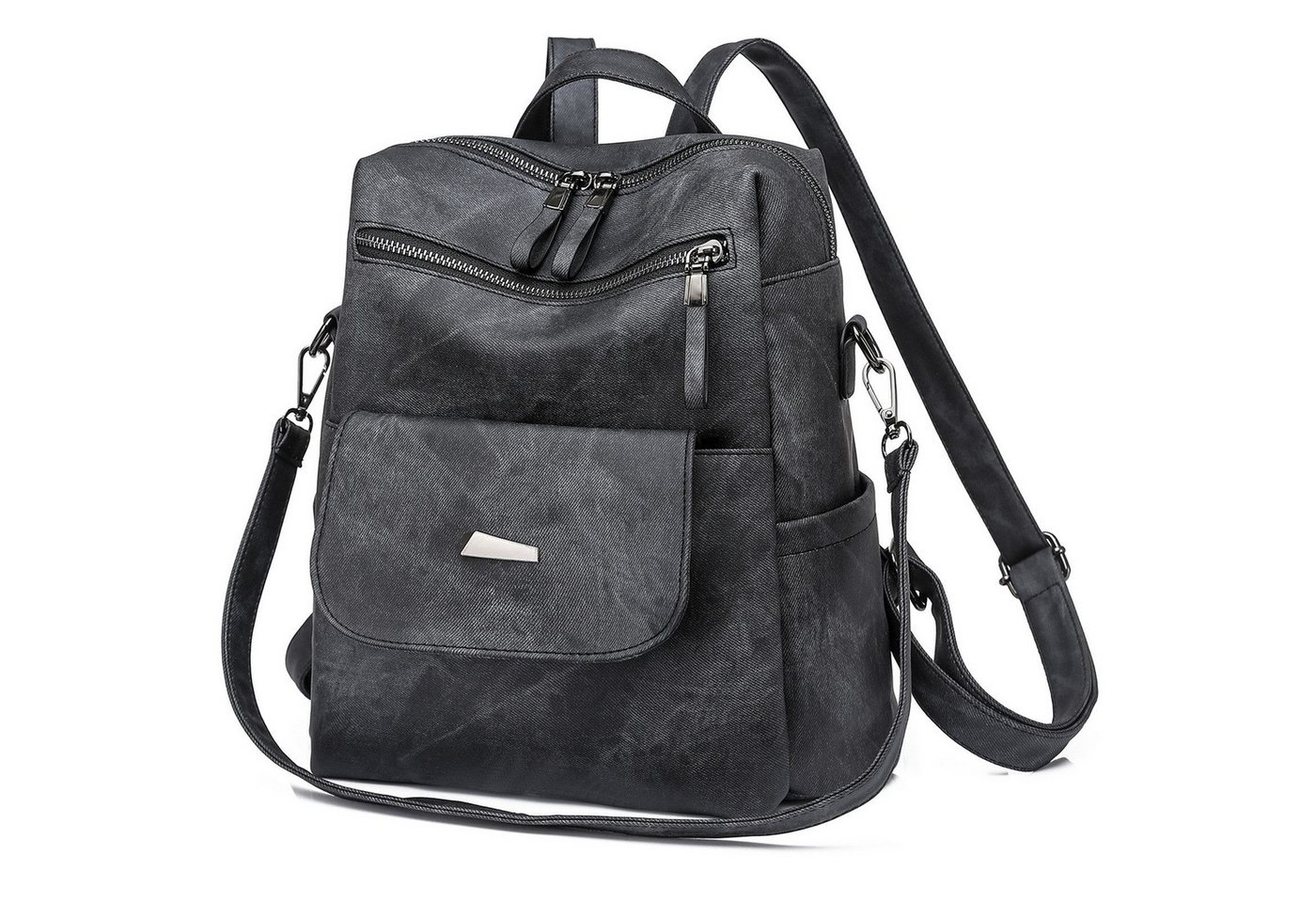 feinlux Rucksack Laptoprucksack Schulrucksack Lederrucksack Reiserucksack (Packung, Vintage, Schultertasche, Notebook Laptop Tasche, Schule Rucksack), für Herren Damen Jungen Teenager Freizeit Arbeit Business Reisen Bild 5