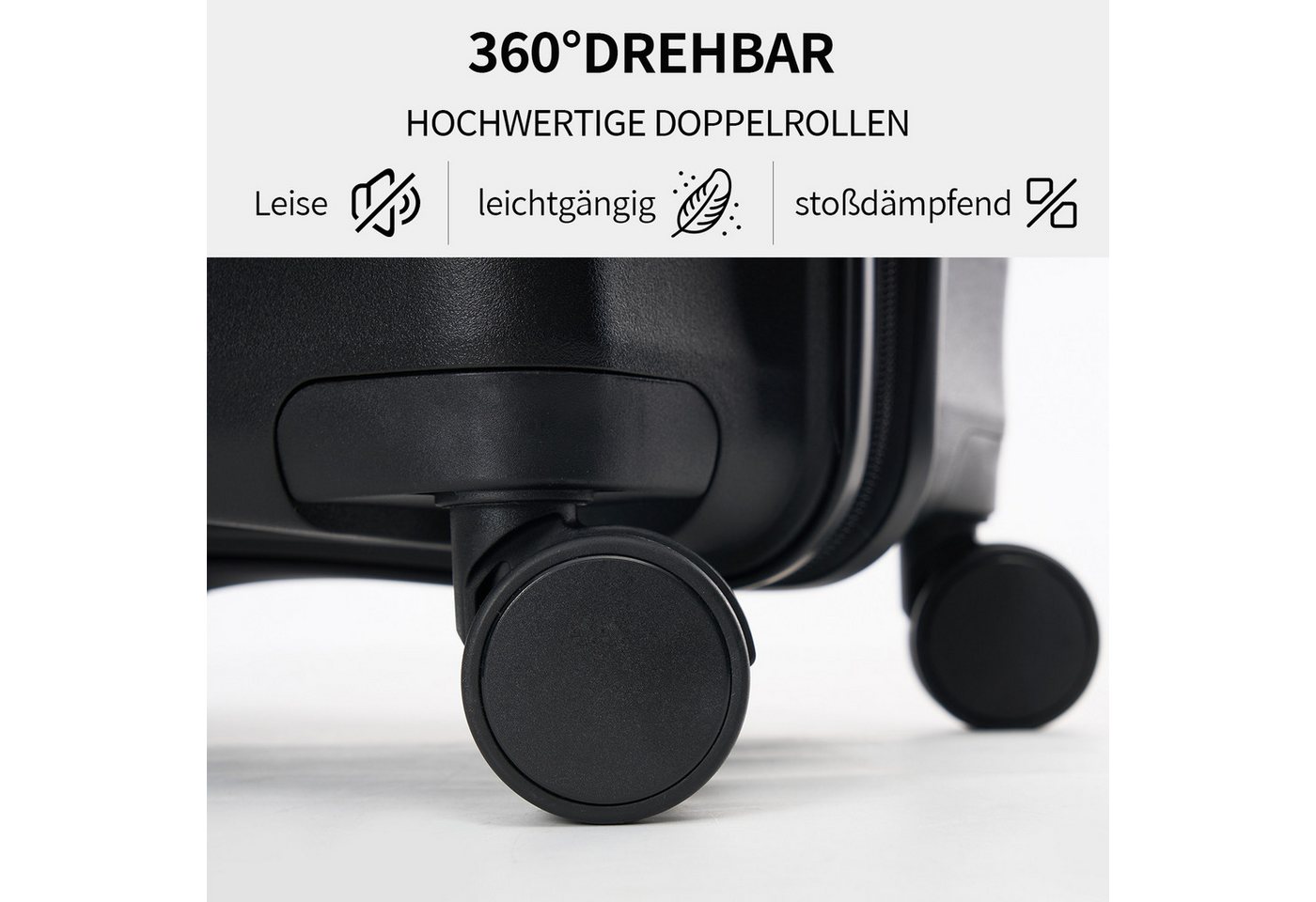 Abistab Hartschalen-Trolley Hartschalenkoffer Mariner Leicht Reisekoffer, 4 Rollen, Trolley S/M/L/Sets mit 360° Rollen & Zahlenschloss