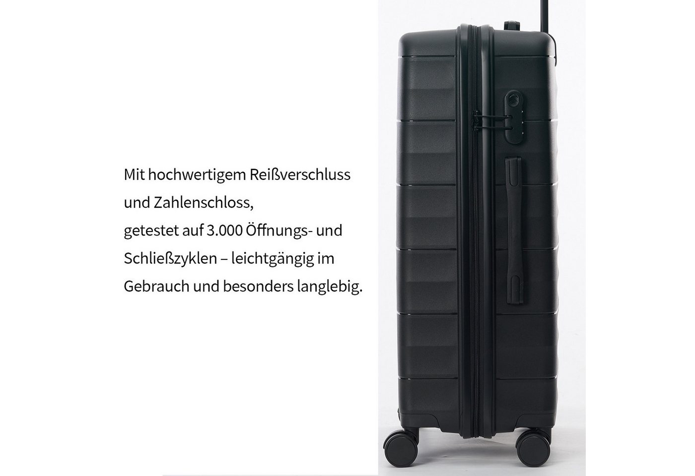 Abistab Hartschalen-Trolley Hartschalenkoffer Mariner Leicht Reisekoffer, 4 Rollen, Trolley S/M/L/Sets mit 360° Rollen & Zahlenschloss Bild 5