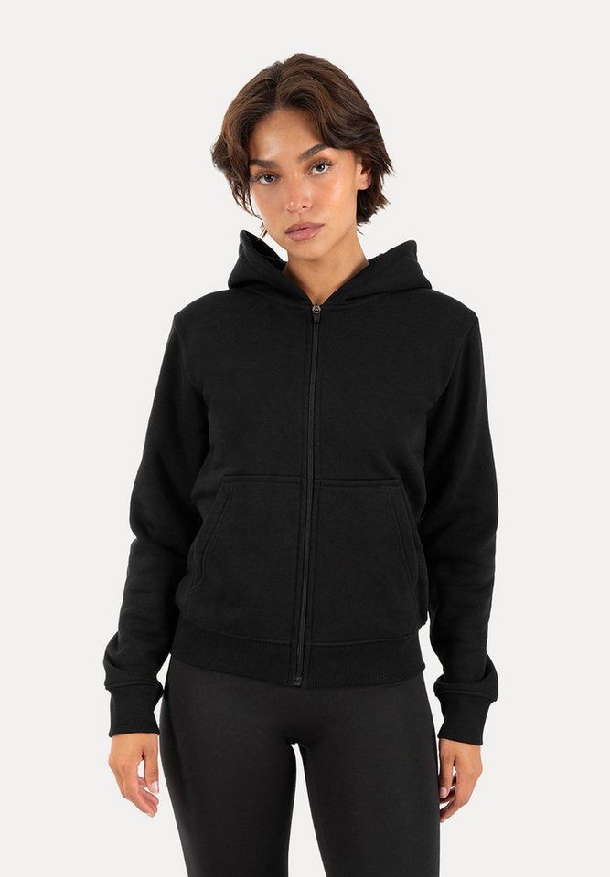 Smilodox Outdoorjacke Saria Damen, Zip Hoodie, Kapuzenpullover für Fitness & Freizeit Soft Touch, Kapuze, Kängurutasche, Rippbund Bild 2