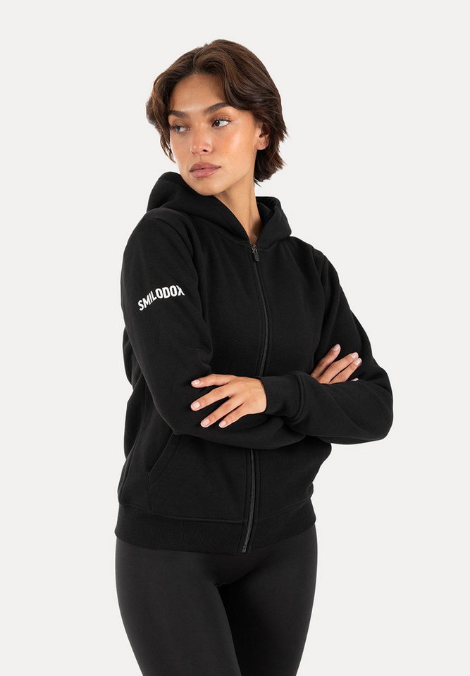 Smilodox Outdoorjacke Saria Damen, Zip Hoodie, Kapuzenpullover für Fitness & Freizeit Soft Touch, Kapuze, Kängurutasche, Rippbund Bild 3