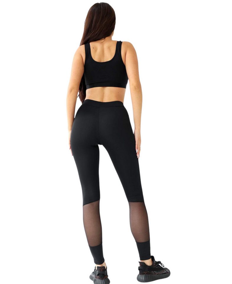 fashionshowcase Sport-Bustier Damen BH Top mit breiten Trägern V-Ausschnitt abnehmbaren Pads (1-tlg) Ideal kombinierbar mit sportlicher & schlichter Kleidung