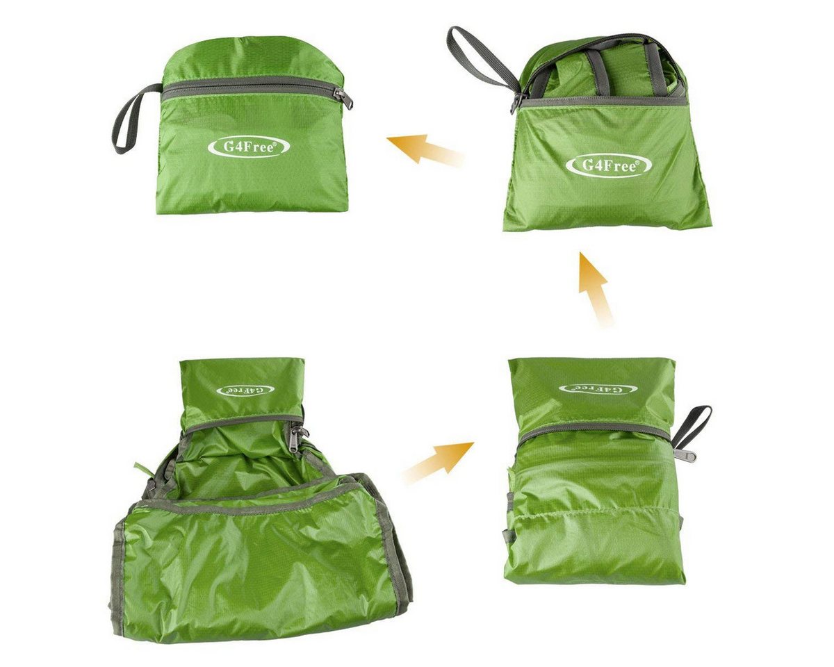 G4Free Trekkingrucksack 20L Trekkingrucksack Reiserucksack Minirucksack Daypack Faltbar, Freizeitrucksack Packsack Tagesrucksack Wanderrucksack Wasserabweisend Bild 4