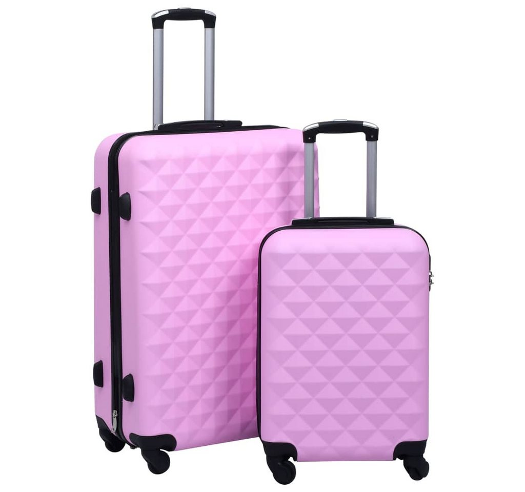 vidaXL Trolleyset Hartschalen-Trolley-Set 2 Stk. Rosa ABS, (1 tlg)