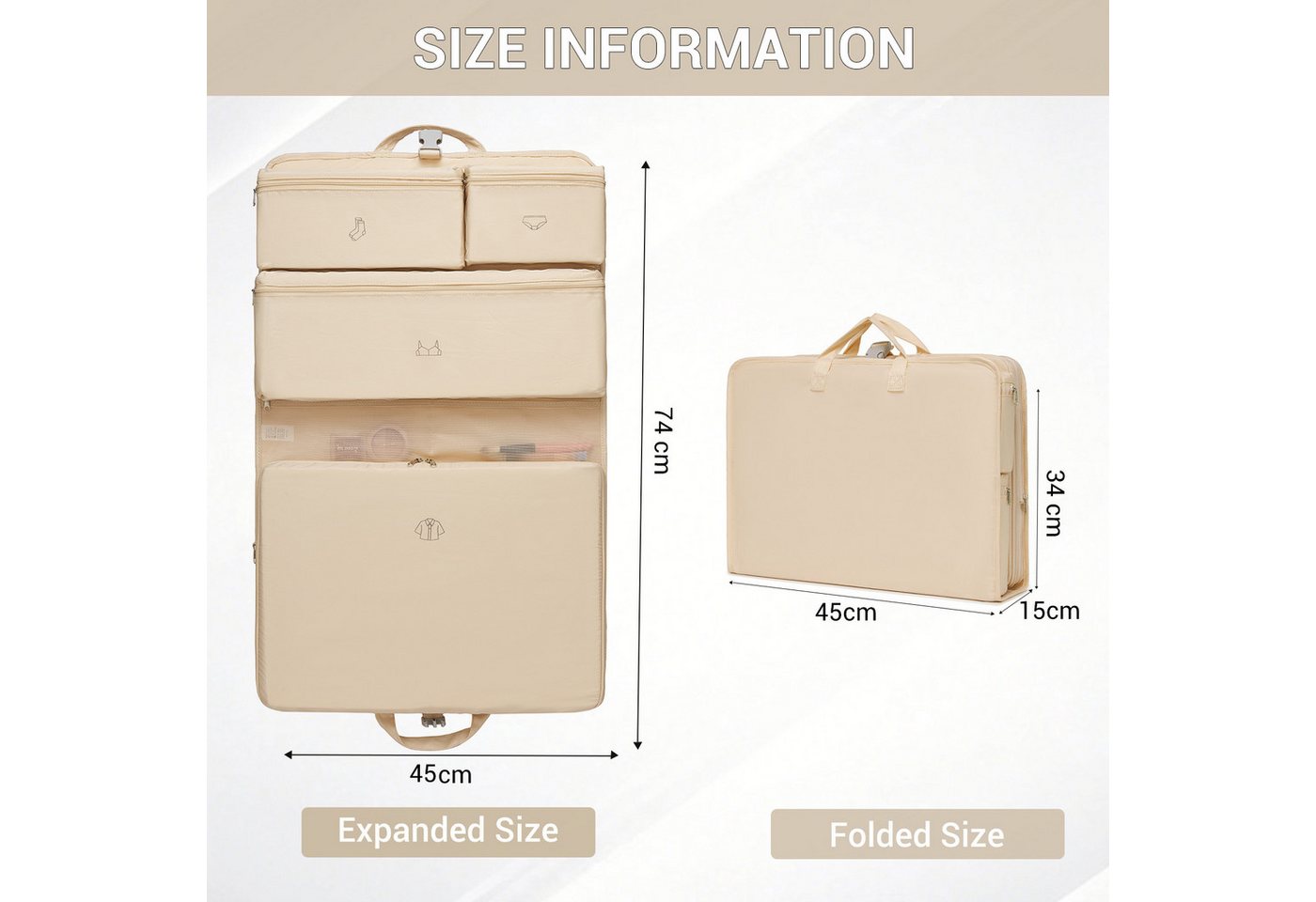 Miss Lulu Kofferorganizer, 6-in-1 Reise-Packing-Cubes Set Bild 3