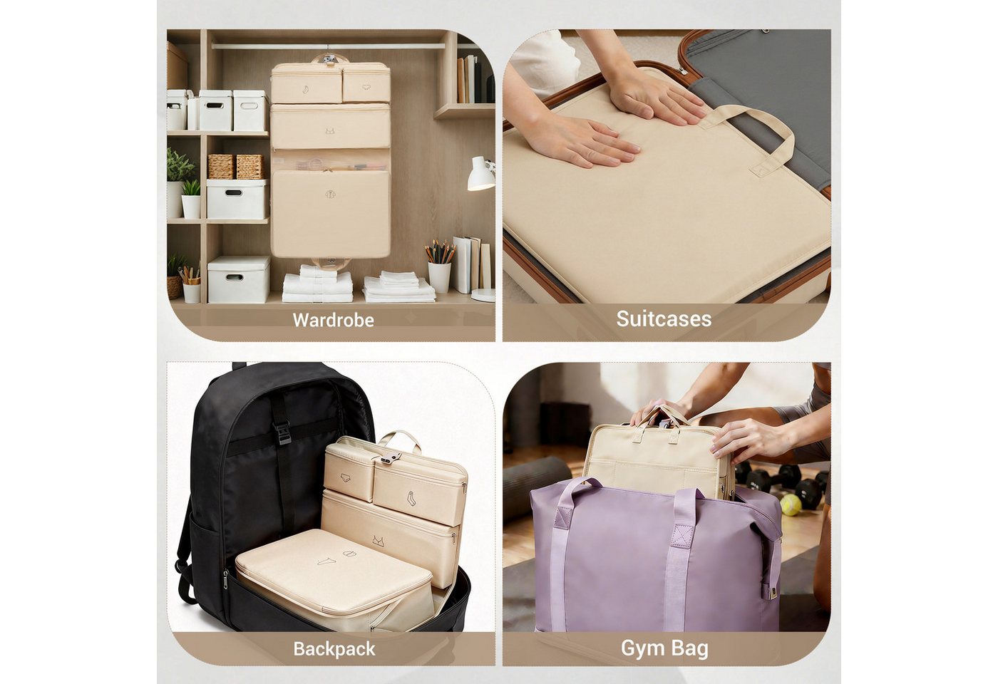 Miss Lulu Kofferorganizer, 6-in-1 Reise-Packing-Cubes Set Bild 4