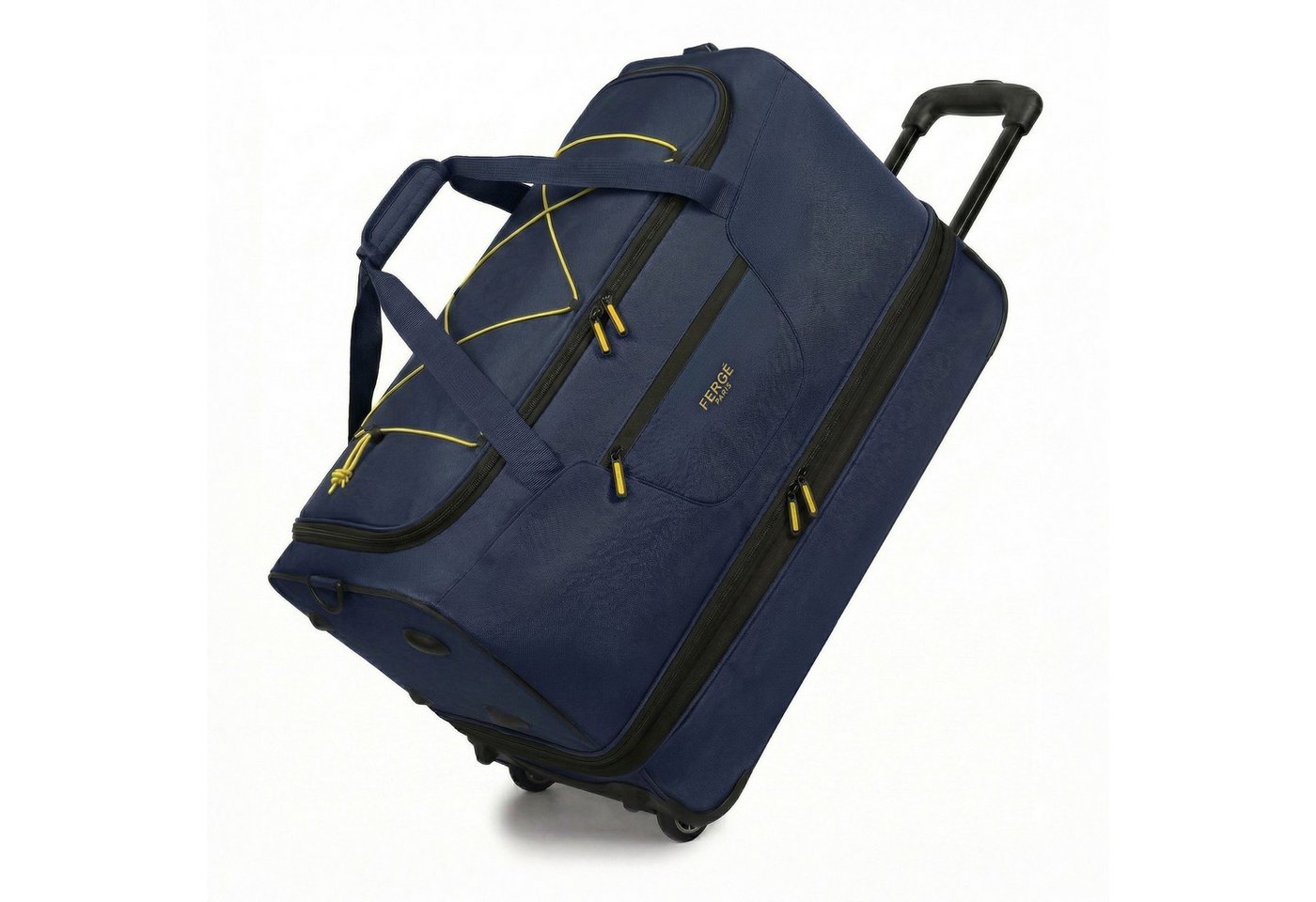 FERGÉ Reisetasche mit Rollen & extra Schuhfach, groß, Handgepäck, Tragetasche aus Nylon, Erweiterbare Reisetasche, Handgepäck / XL, Schuhfach & Außenfächer Bild 3